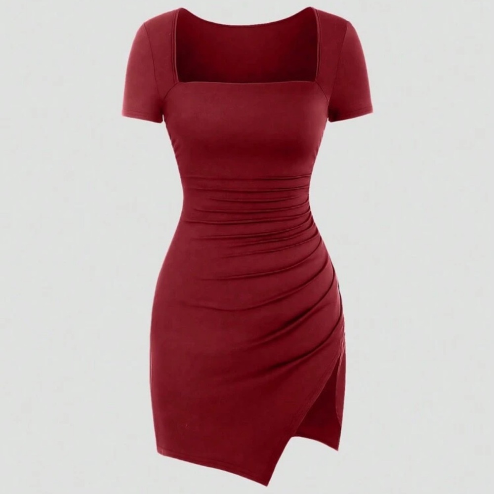Casual red dress